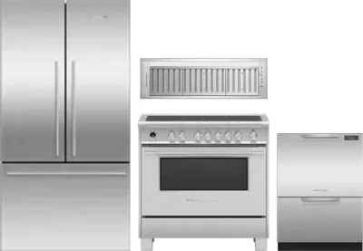 4 Piece Package Includes Refrigerator, Range, Hood And Dishwasher
